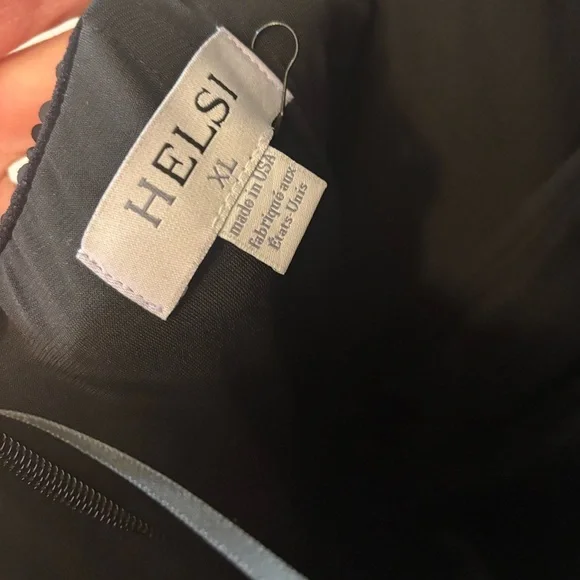 Helsi Leslie sequin strapless midi cocktail dress in black - Picture 7 of 7